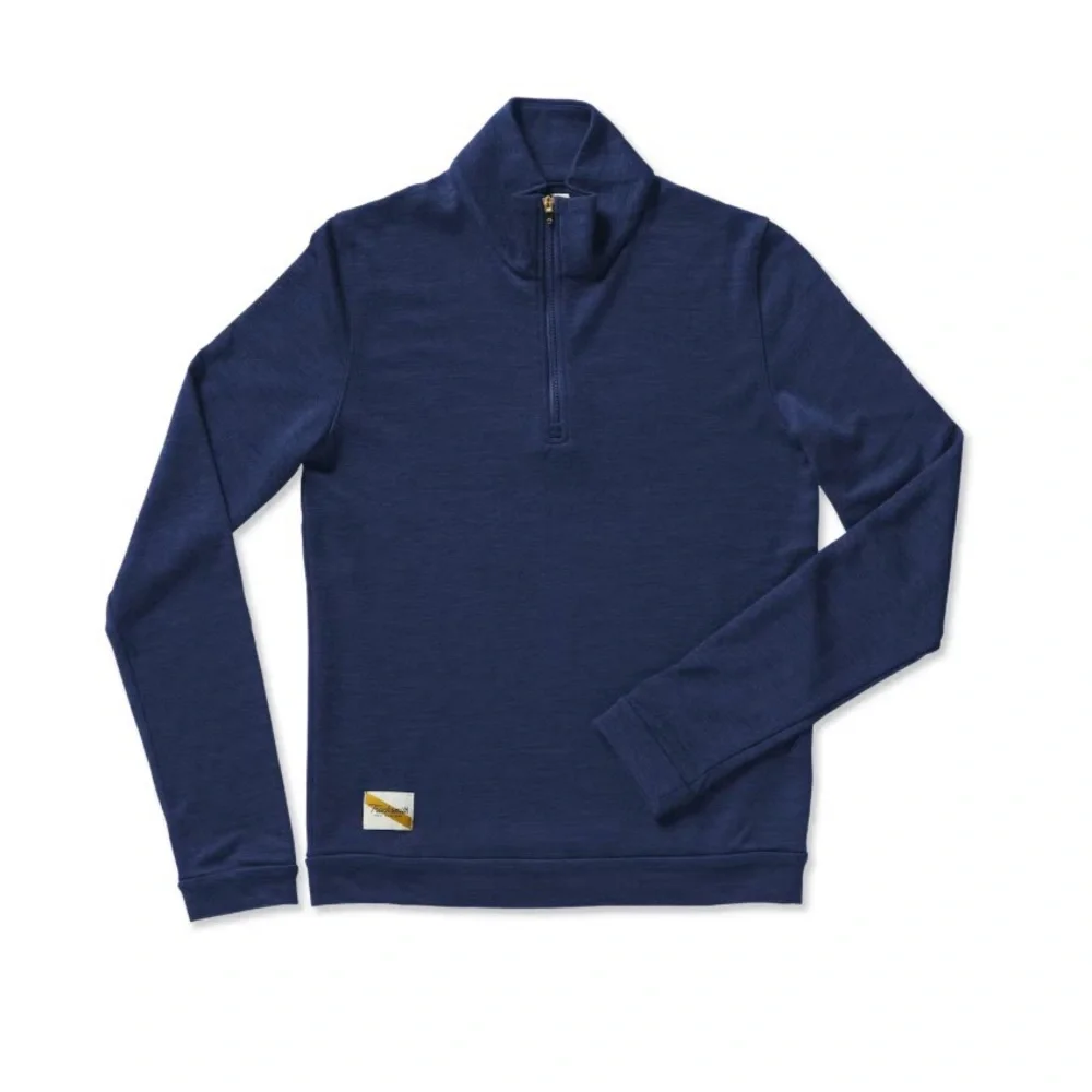 Tracksmith Women’s Navy Blue Downeaster Quarter-Zip Sweater - Picture 1 of 1